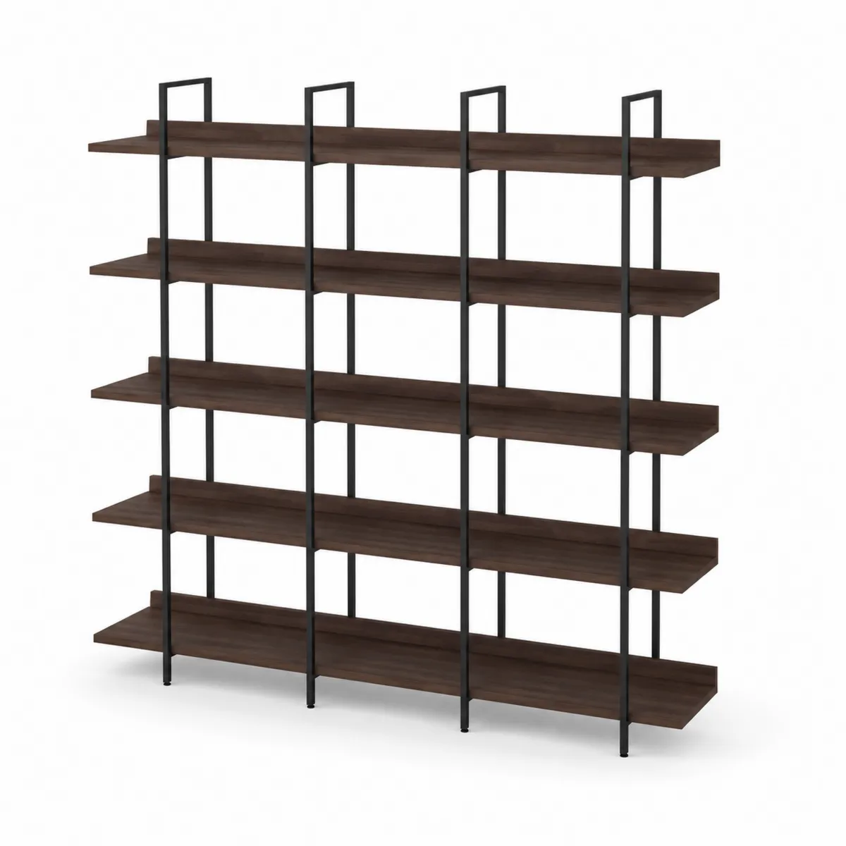 Estantería de Metal y Madera MDF Marrón Oscuro 180x150x35 cm