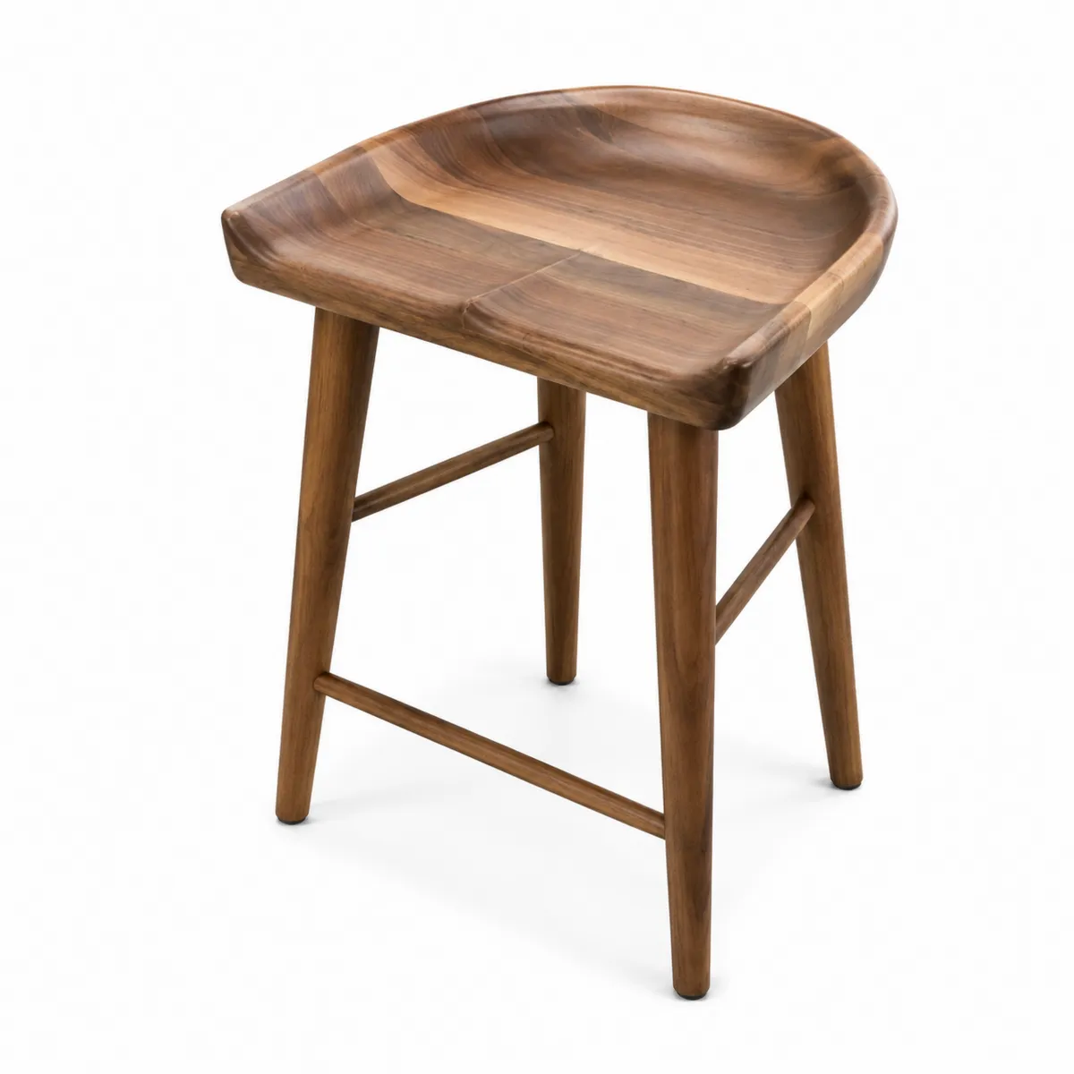 Taburete de Madera de Nogal