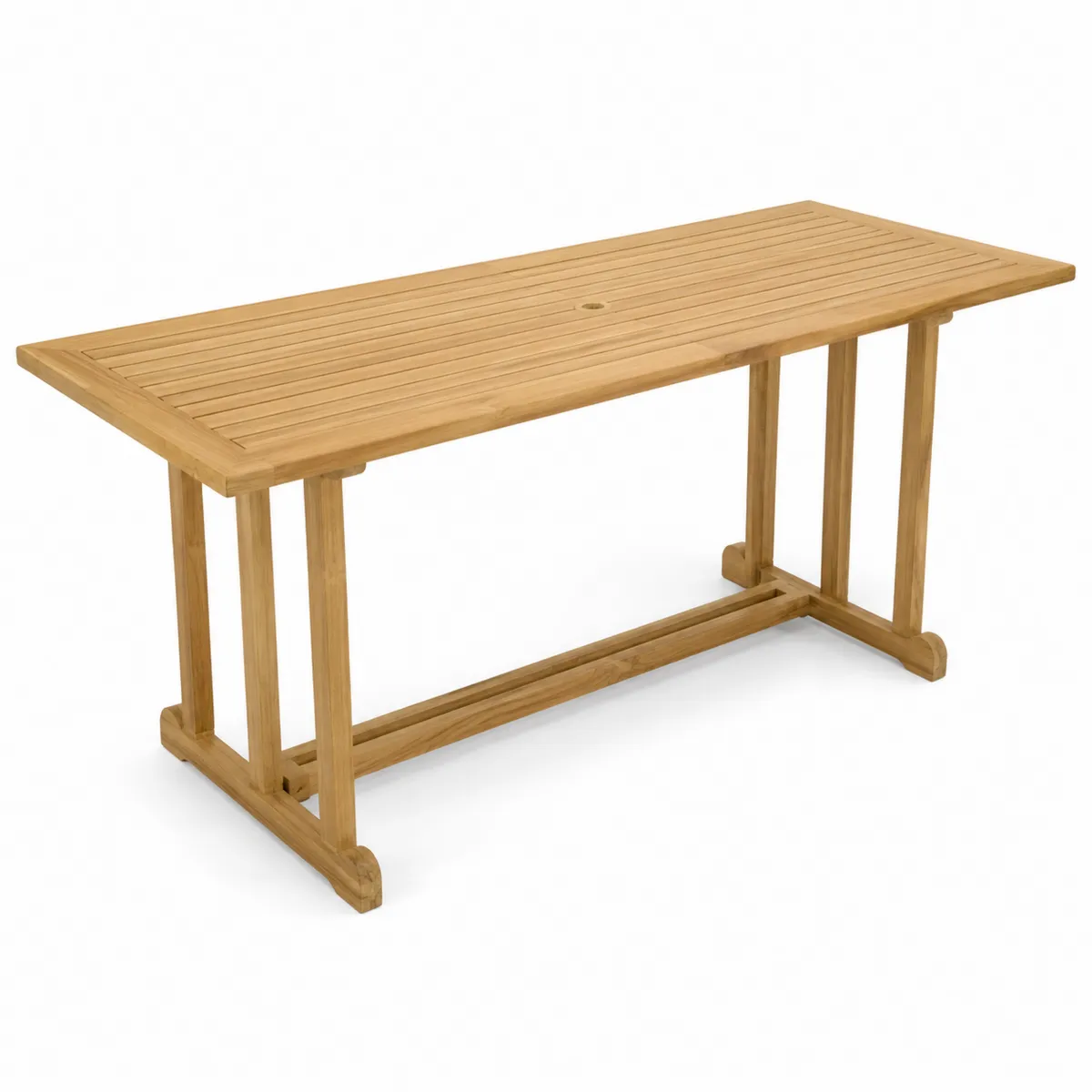 Mesa de comedor de teca para exterior 200x90x75 cm