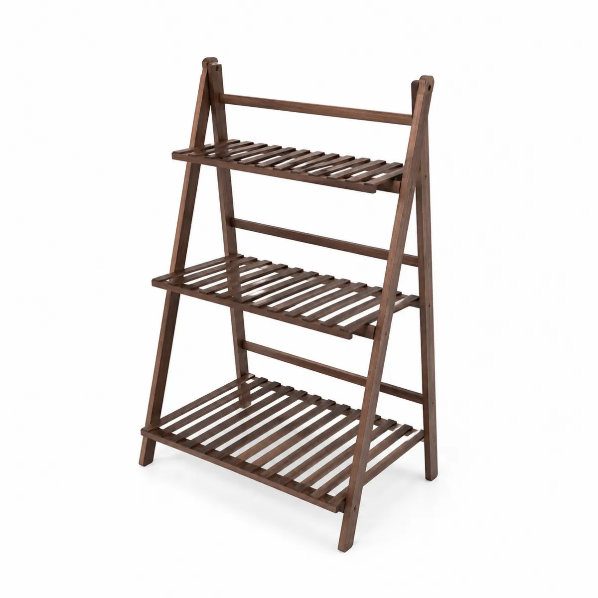 Estantería de Madera para Plantas de 3 Niveles Marrón