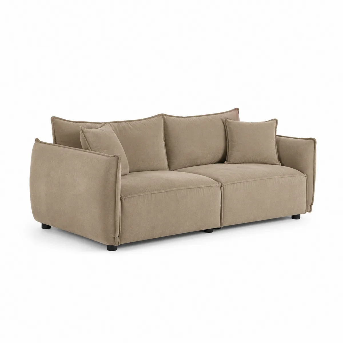 Sofá de tela 3 plazas Beige