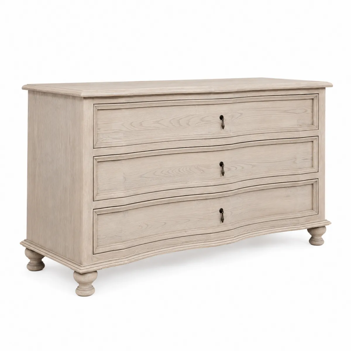 Cajonera de madera maciza de fresno 3 cajones Beige