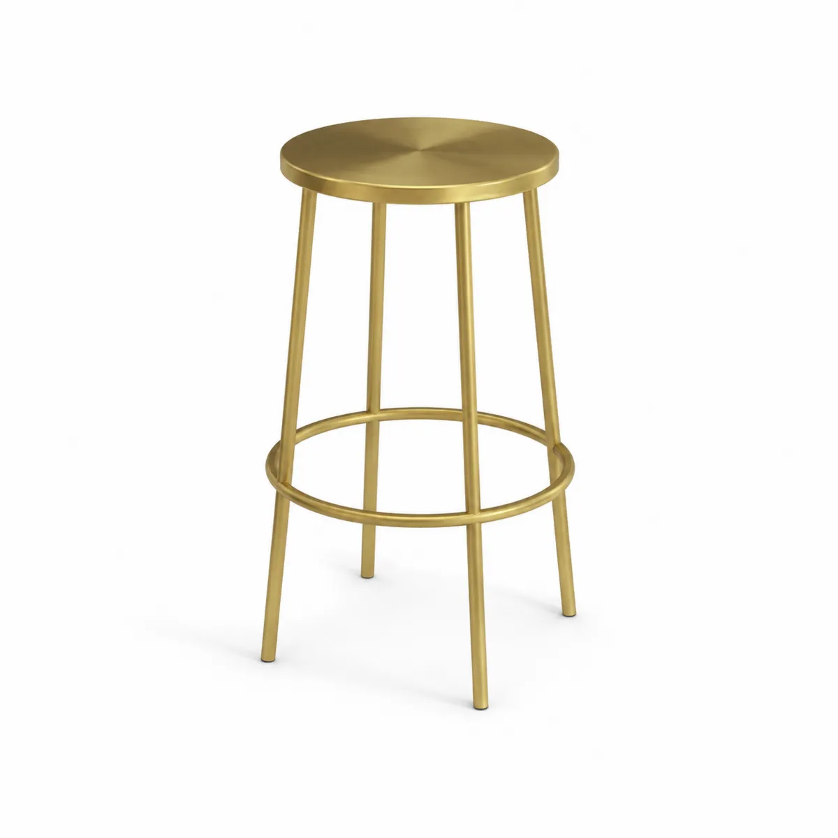 Taburete Alto de Acero Inoxidable Dorado 75 cm