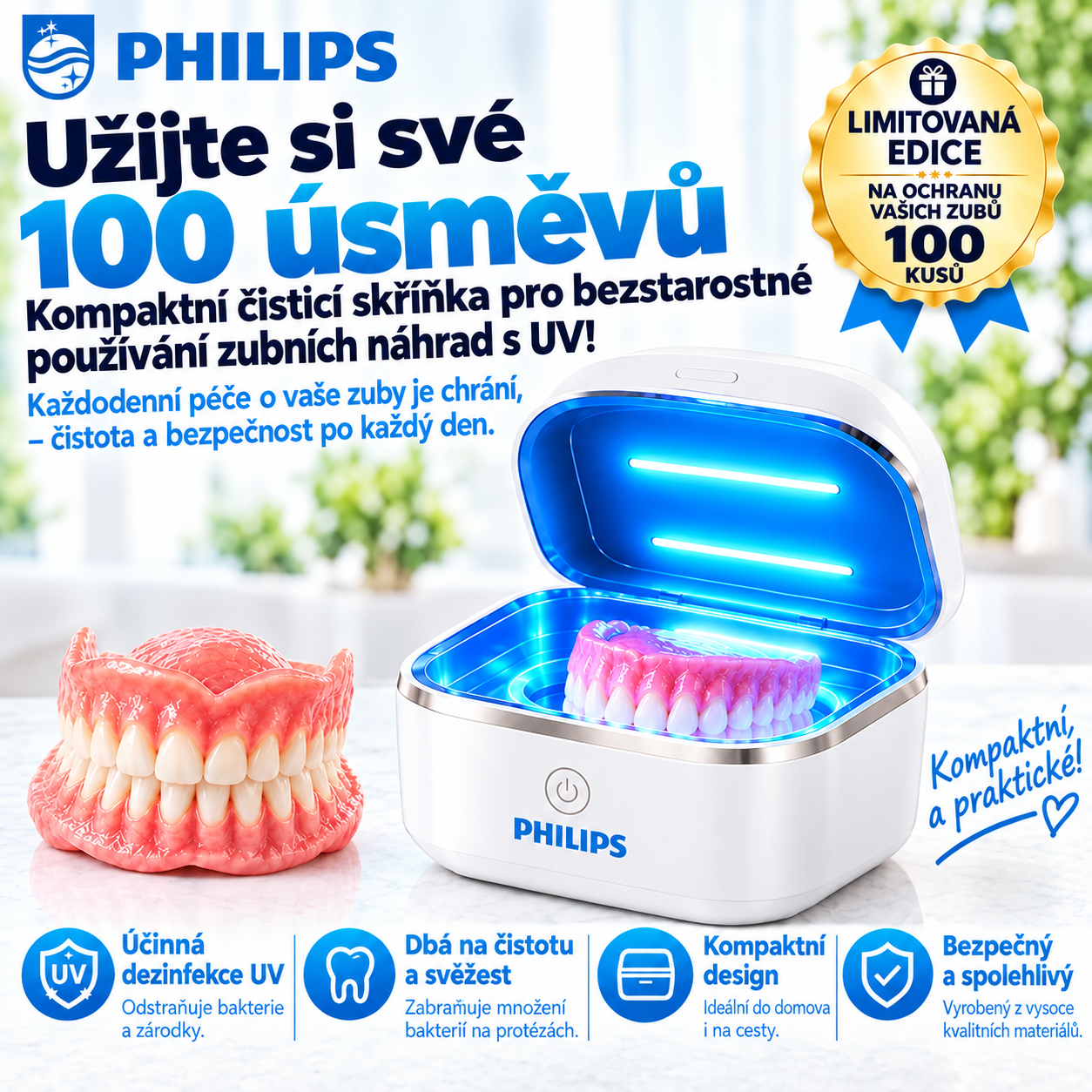 Zubní náhrady z dentální PMMA pryskyřice – přirozený odstín, vysoká odolnost a pohodlné přizpůsobení ústní dutině. 