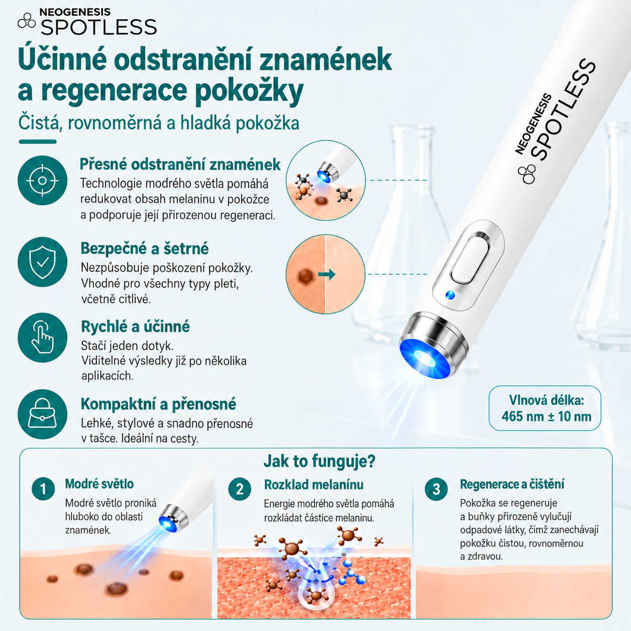 ✨ NEOGENESIS™ 2026 – Multifunkčná starostlivosť o pleť novej generácie v pere: profesionálne riešenie na odstránenie znamienok a nedokonalostí. Neinvazívna technológia bez bolesti a bez jaziev pre zdravšiu a žiarivejšiu pleť. Vyrobené v USA. ✨