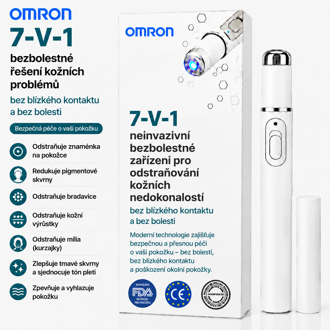 Multifunkční pero na odstraňování znamének po celém těle Omron™ – nejnovější model 2026, bezbolestné a neinvazivní řešení pro péči o pokožku. Umožňuje rychlé odstranění znamének z pohodlí vašeho domova, a to zcela bez jizev. Vyrobeno v USA.