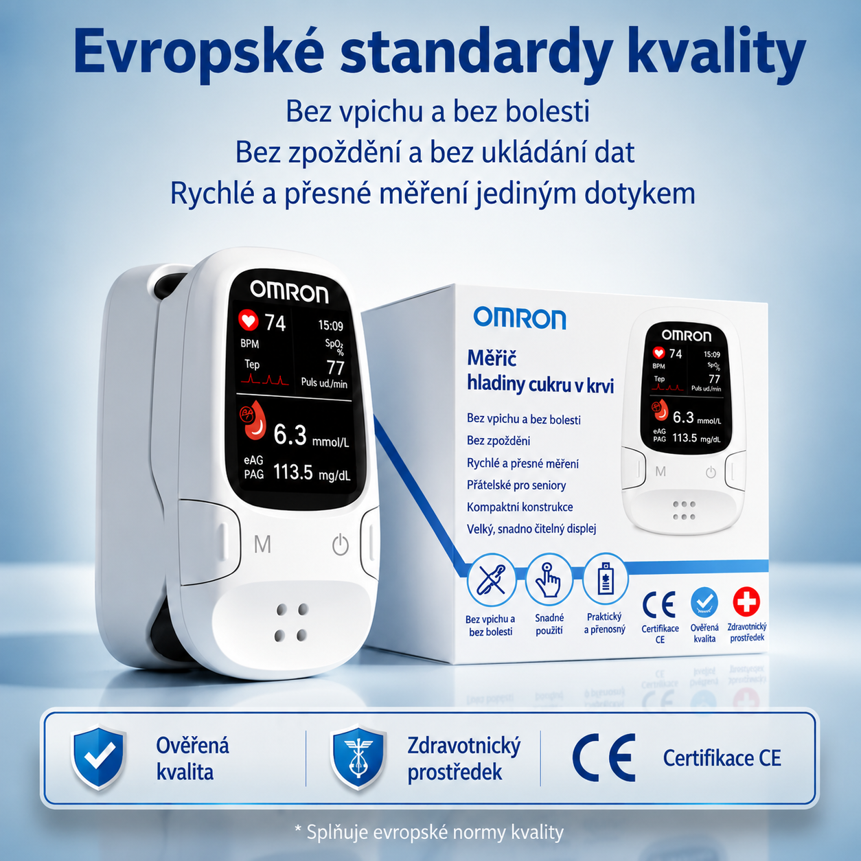 🔥Pokročilá německá technologie 2026🔥 Inteligentní bezinvazivní glukometr Omron™: rychlé, bezbolestné a bezjehlové měření hladiny glukózy v krvi🔥