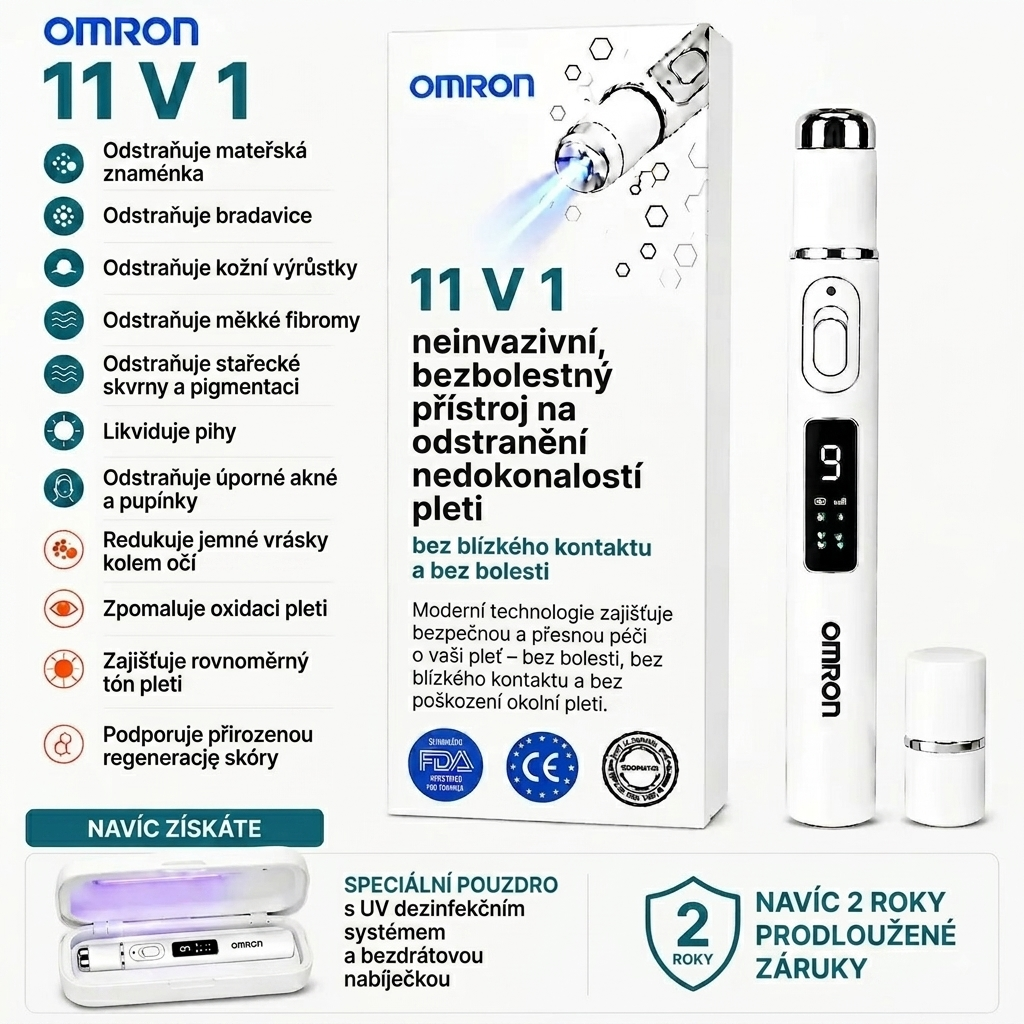 ✨ Omron™ 2026 – Multifunkční péče o pleť nové generace v peru: profesionální řešení pro odstranění znamének a nedokonalostí. Neinvazivní technologie bez bolesti a bez jizev pro zdravější a zářivější pleť. Vyrobeno v USA. ✨