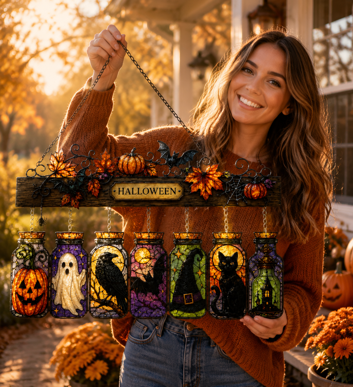 Halloween Jar Suncatcher