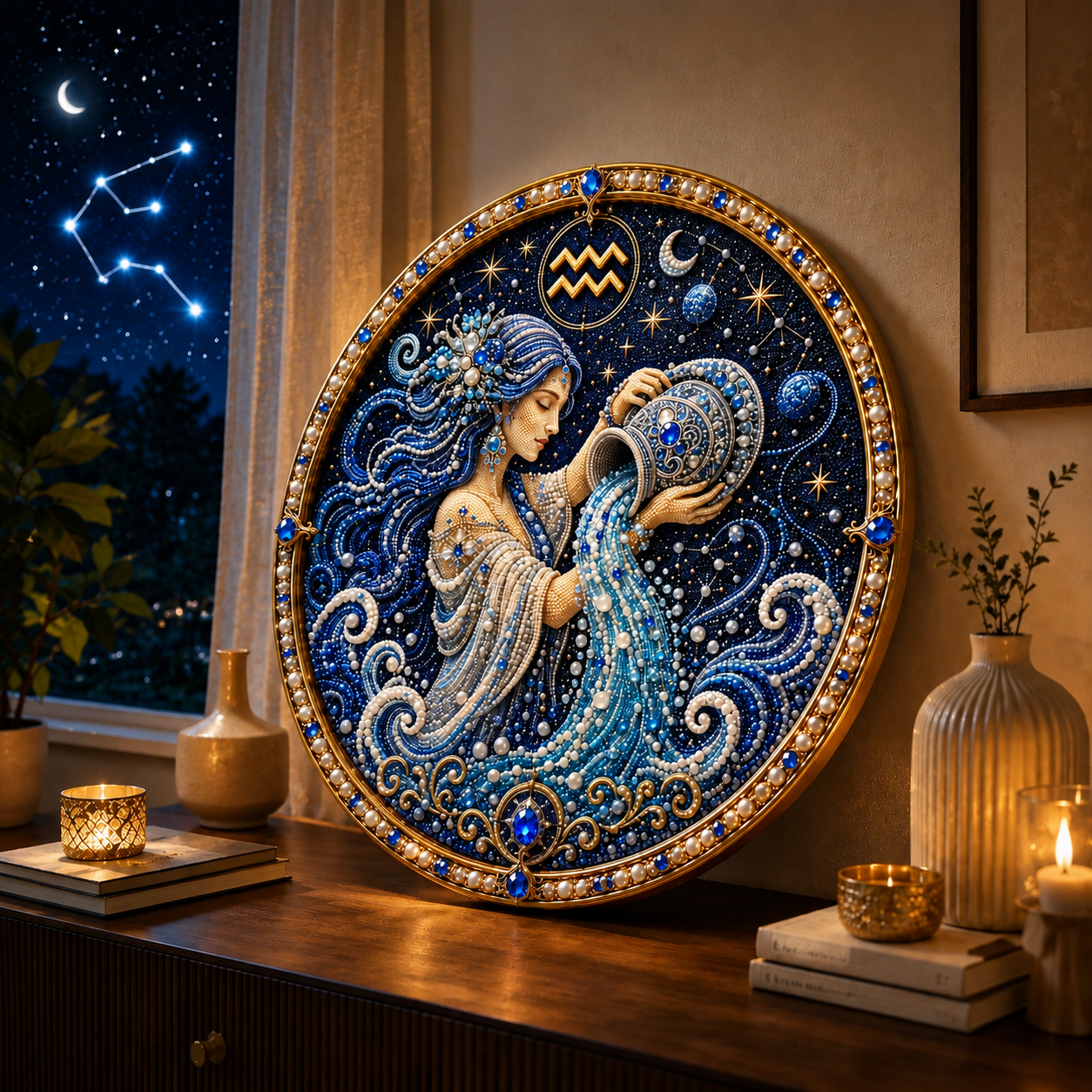 🔥Last Day 49% OFF - 12 Zodiac Signs Pearl Art Kit ♈🌙