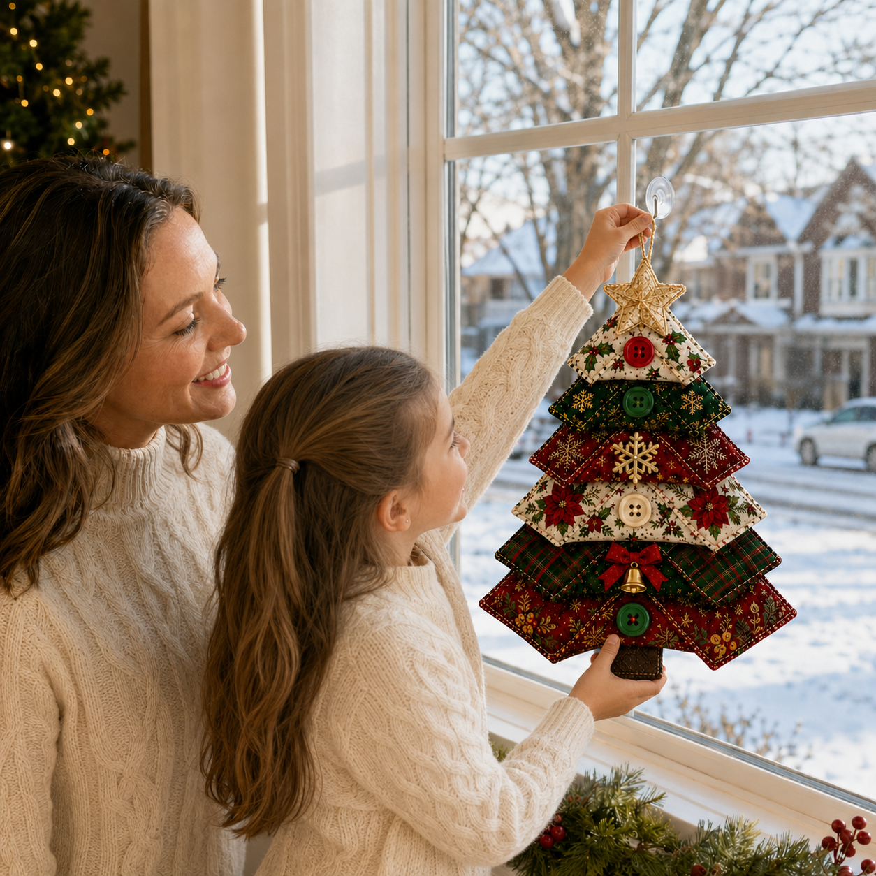 🎄LAST DAY 50% OFF ✨Layered Fabric Tree Ornament DIY Sewing Kit