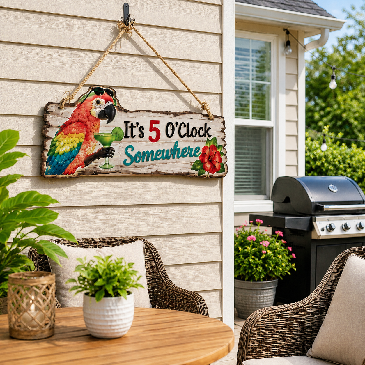 🦜A lifelike parrot Lighted decorative hanging sign-Turn Your Backyard Into a Tropical Escape🌴