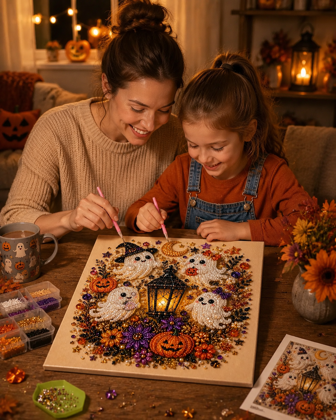 🔥 Last Day 49% OFF – 👻✨ Halloween Pearl Art DIY Kit – Turn Tiny Pearls into Spooky-Cute Magic (📦Buy 2 Free Shipping)