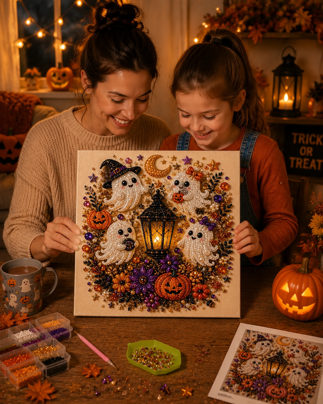 🔥 Last Day 49% OFF – 👻✨ Halloween Pearl Art DIY Kit – Turn Tiny Pearls into Spooky-Cute Magic (📦Buy 2 Free Shipping)