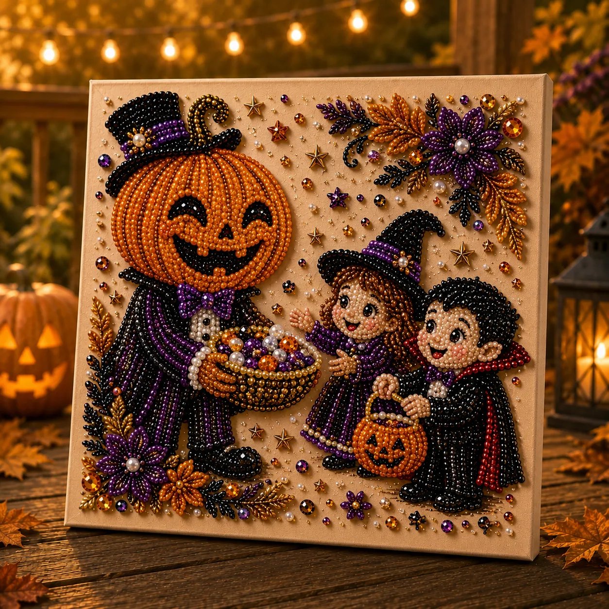 🎃 LAST DAY 49% OFF – 👻 Premium 3D Pearl Absurd Halloween Wall Art Kit✨