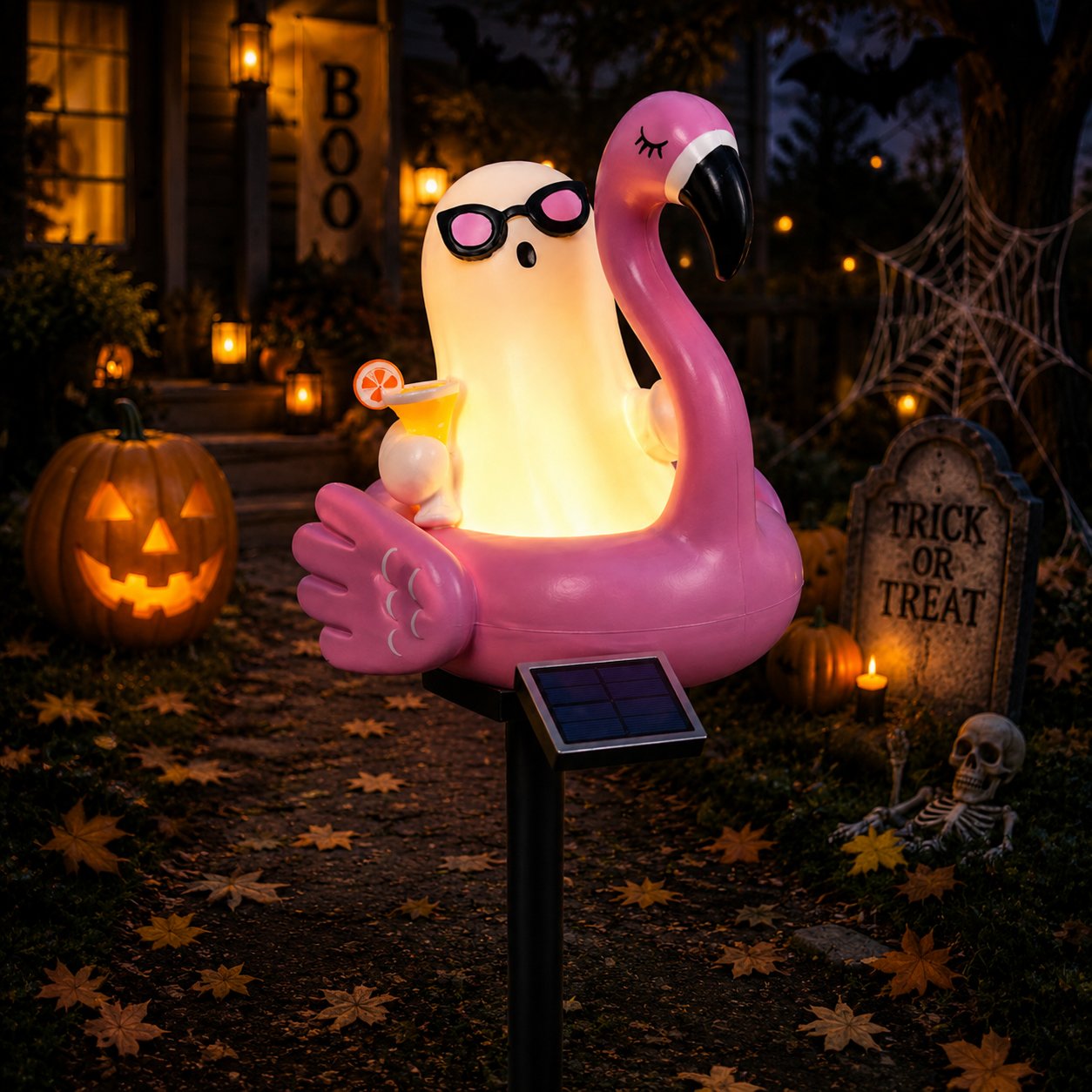 Solar Halloween Ghost Garden Stake Lights