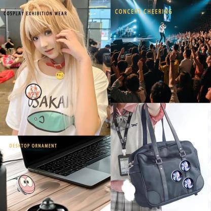 Digital Badge Photo Video GIF Display Screen Pins Pixel Touchscreen Lightweight 500mAh