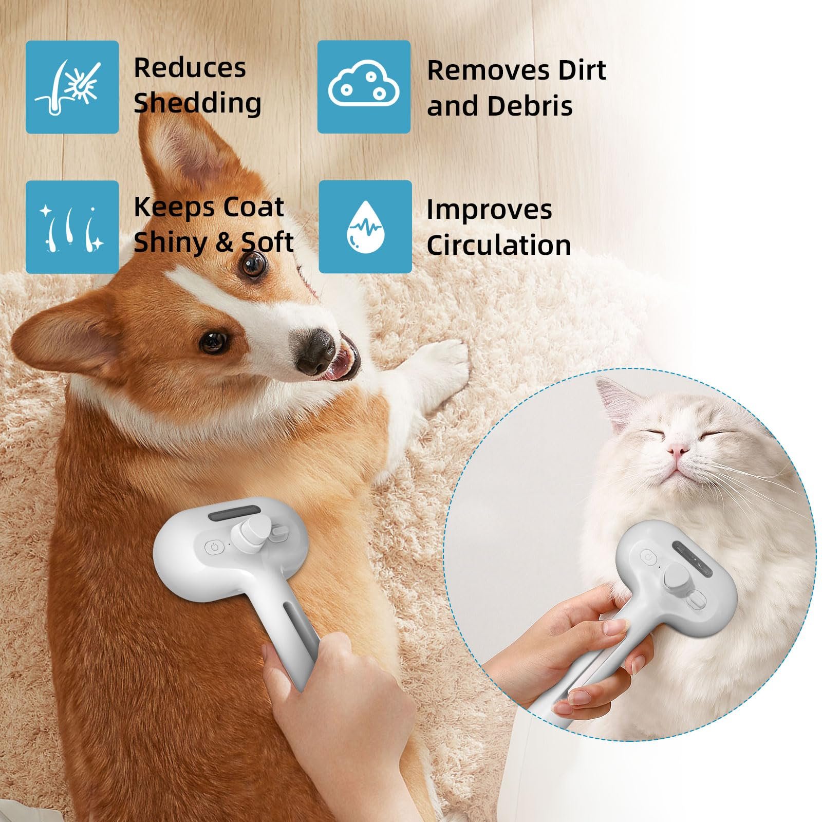 49% OFF🐶Pet Spray Hair Removal Comb & Pet Leave-In Cleaning Solution