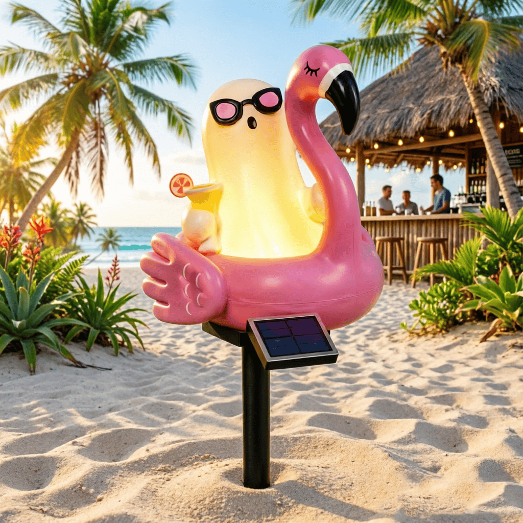 Solar Halloween Ghost Garden Stake Lights