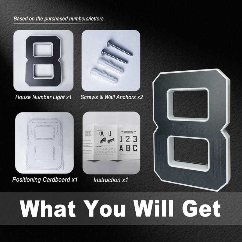 2026 Newest Model🔥Solar LED House Number Sign