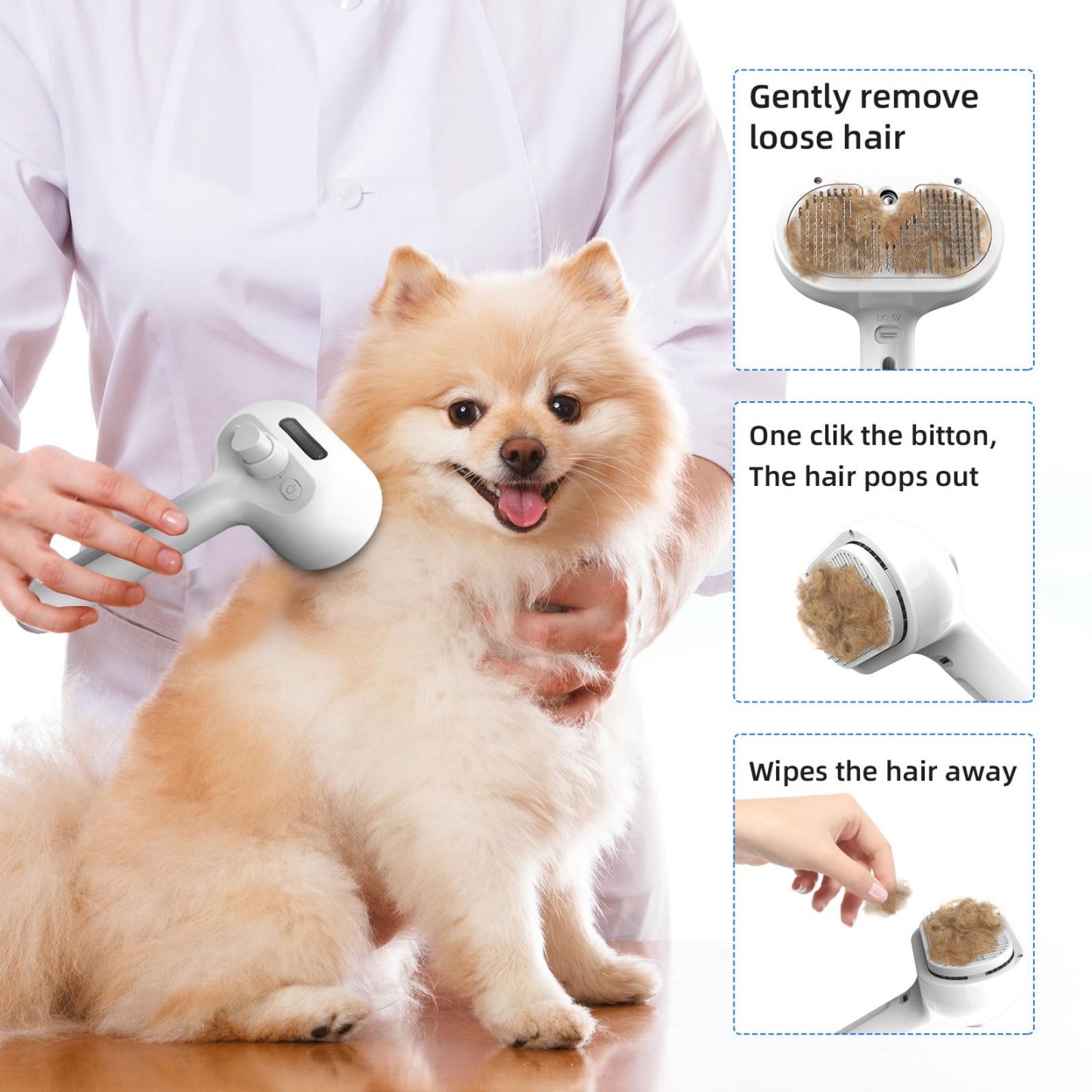 49% OFF🐶Pet Spray Hair Removal Comb & Pet Leave-In Cleaning Solution