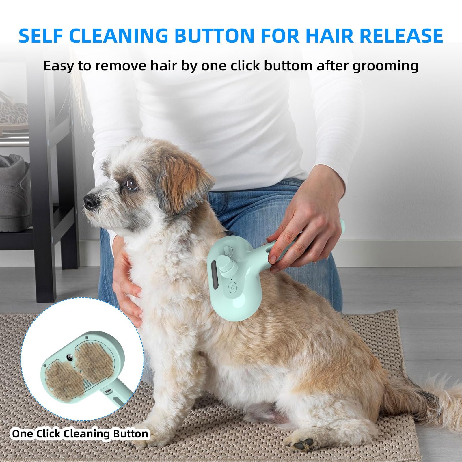 49% OFF🐶Pet Spray Hair Removal Comb & Pet Leave-In Cleaning Solution