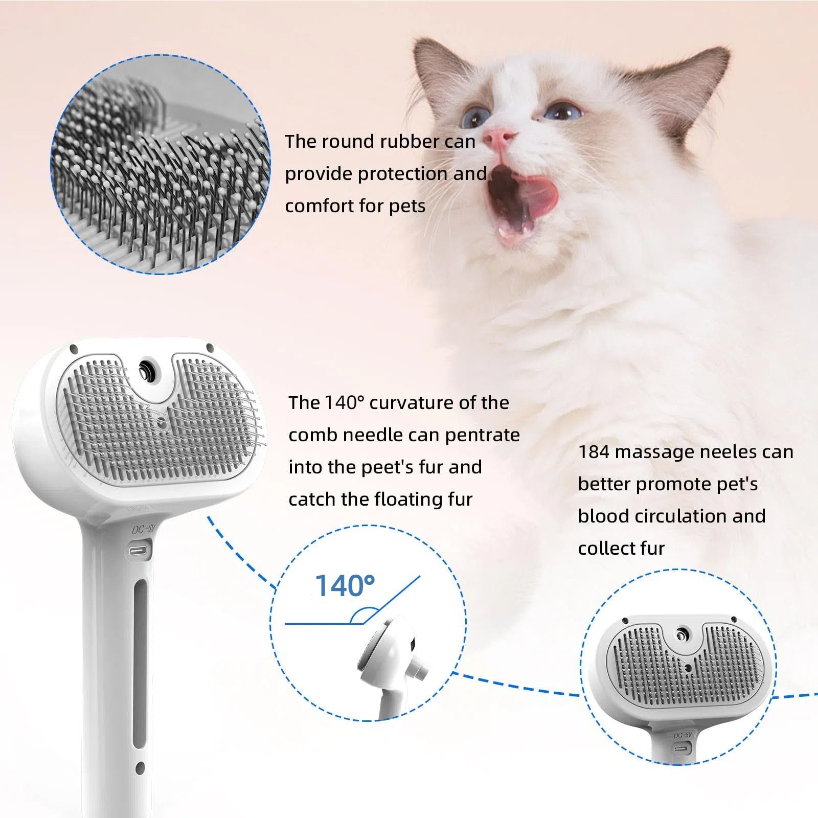 49% OFF🐶Pet Spray Hair Removal Comb & Pet Leave-In Cleaning Solution