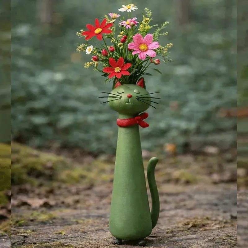 😻Handcrafted Quirky Cat Vase——Gifts for craft enthusiasts