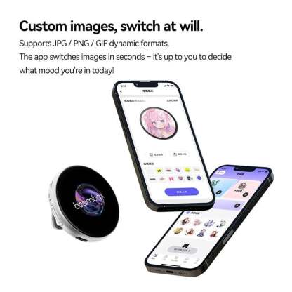 Digital Badge Photo Video GIF Display Screen Pins Pixel Touchscreen Lightweight 500mAh