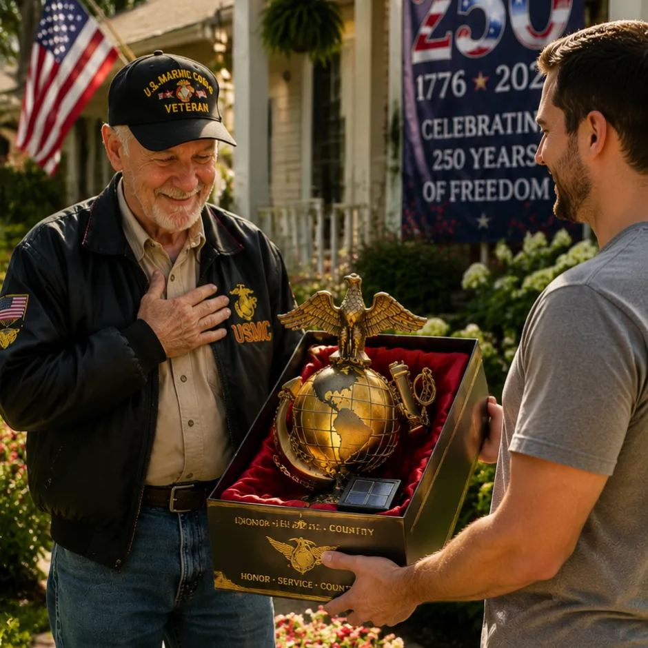 🦅 Last Day Promo: 49% OFF - USMC Eagle Globe Anchor Solar Garden Stake