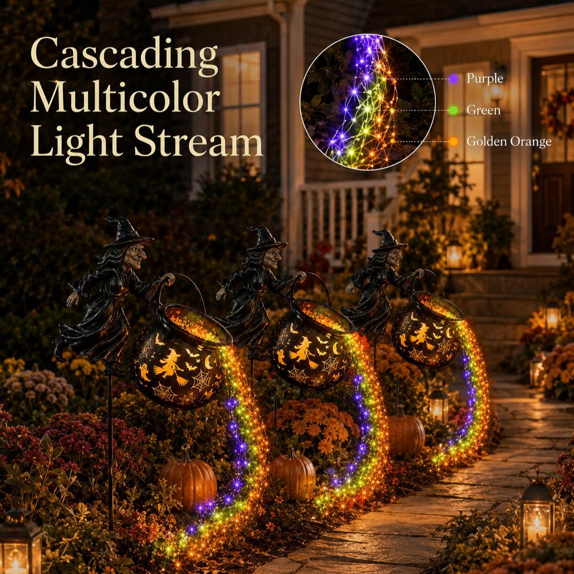 🔥 Limited-time 50% OFF🧙‍♀️Halloween Witch Cauldron Garden Light