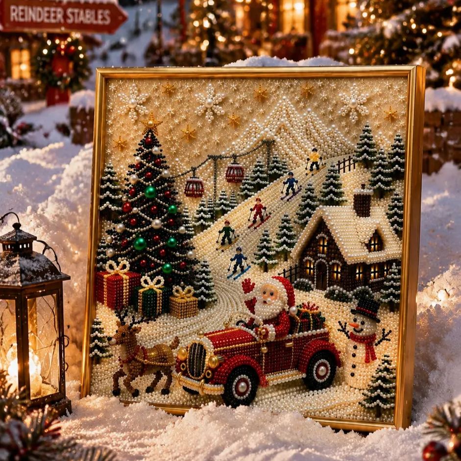 🎄LAST DAY 50% OFF🎅 Premium 3D Pearl Christmas Wall Art Kit⛄️❄️