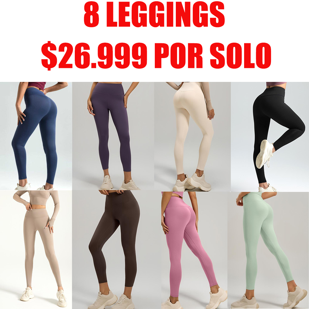Leggings deportivos rectos de alta cintura con control de abdomen | Moldeadores, cómodos y ligeros