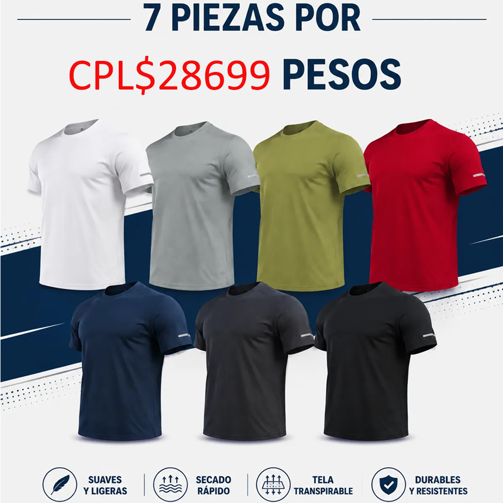 Camiseta de entrenamiento de manga corta, ligera y de secado rápido. Perfecta para correr, entrenar o disfrutar de actividades al aire libre con comodidad.
