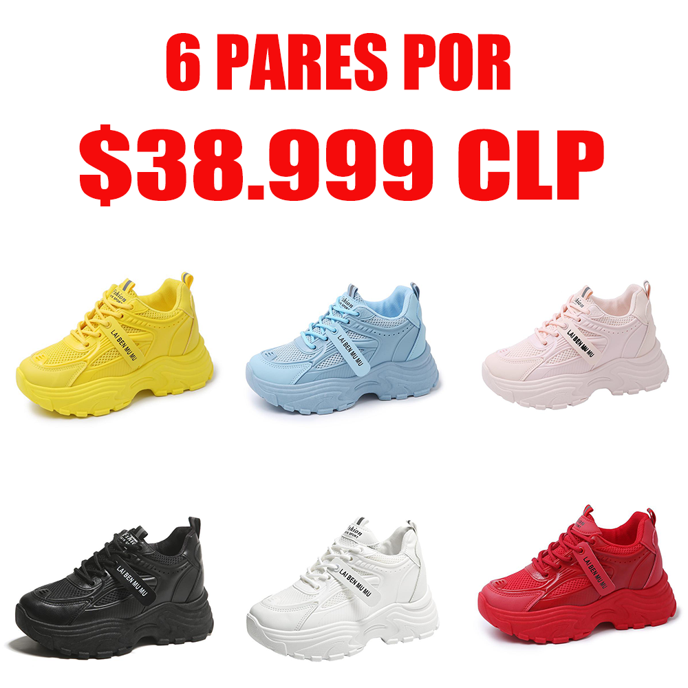 6 Pares de Zapatillas Casual para Mujer | Últimas Unidades