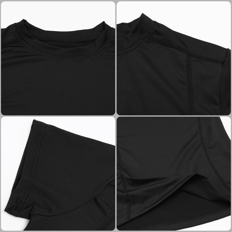 Camisetas de entrenamiento para mujer, paquete de 3, camiseta de compresión atlética, ajuste seco, yoga, gimnasio, camisetas básicas