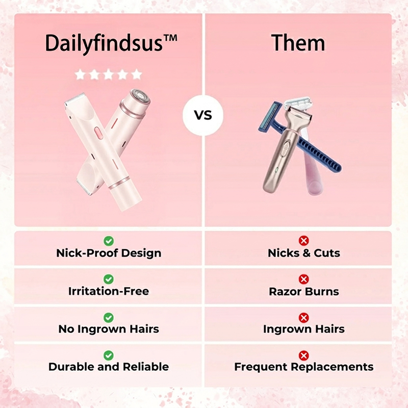 2-in-1 Women’s Electric Hair Remover – Double Head Shaver