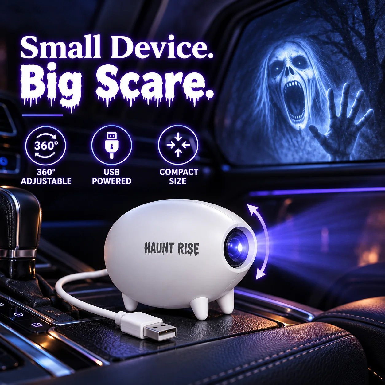 🎃 Halloween Window Projector 👻 16 Spooky Films USB Powered Holiday Decor
