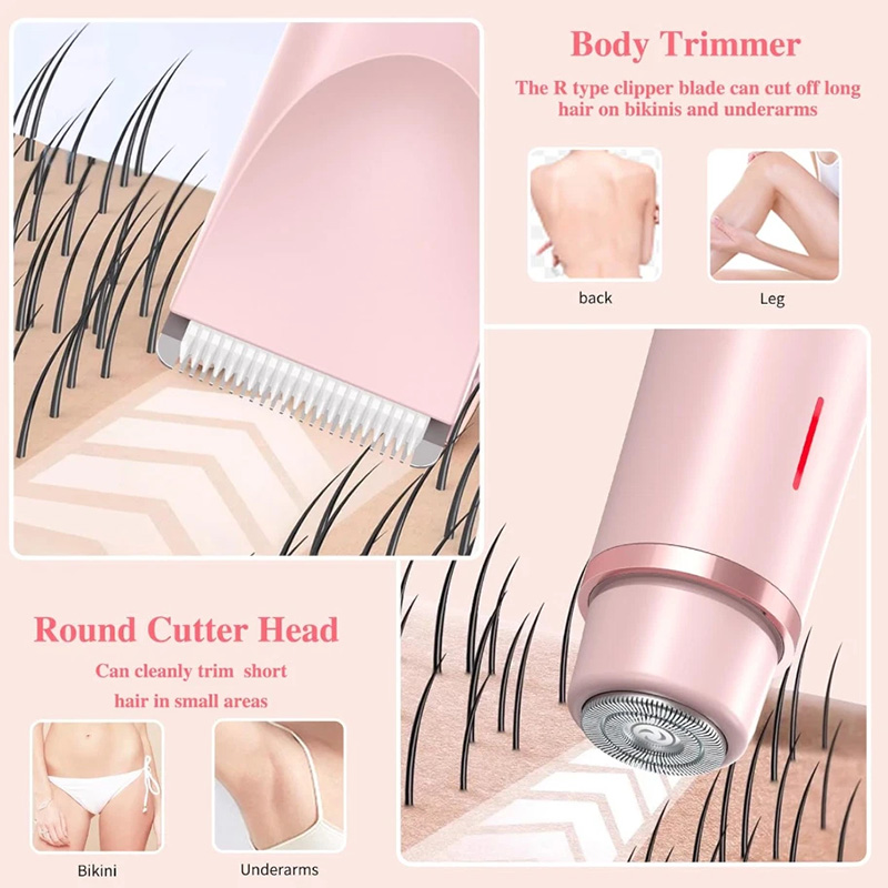 2-in-1 Women’s Electric Hair Remover – Double Head Shaver