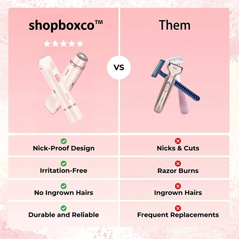 2-in-1 Women’s Electric Hair Remover – Double Head Shaver