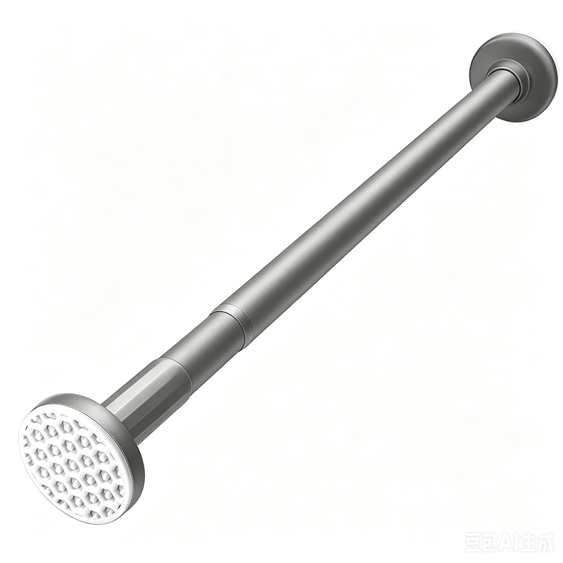 Adjustable No-drill Clothes Rail & Curtain Rod - Spring Tension Wardrobe Pipe