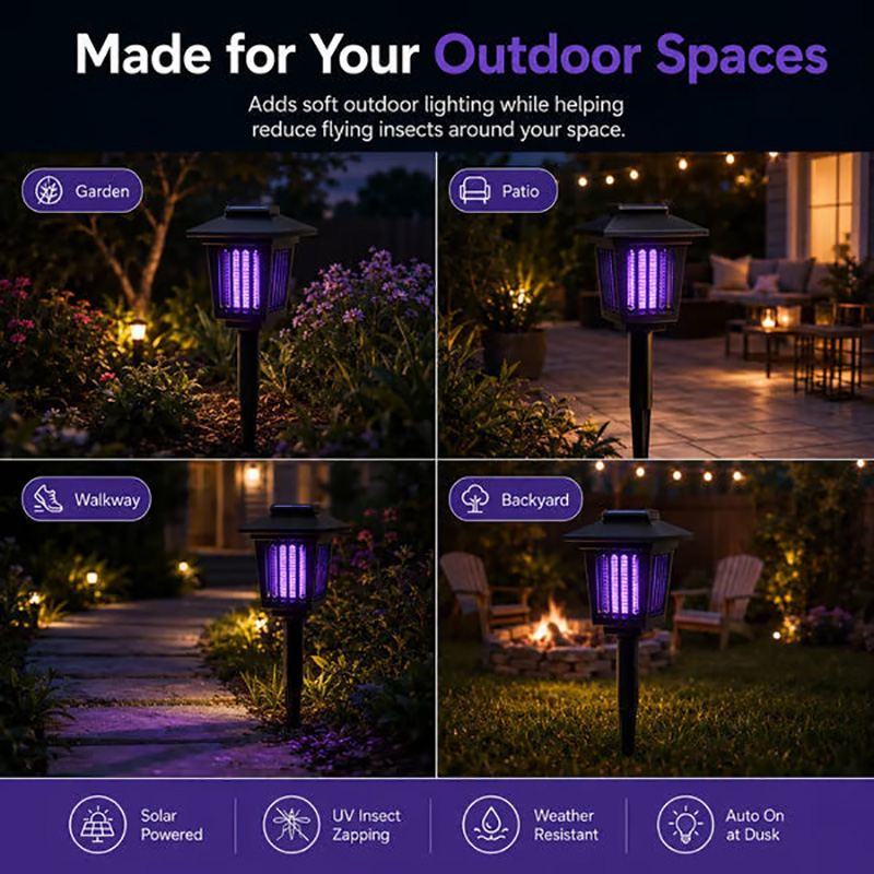 🦟Summer Essentials-Solar Mosquito Zapper Lamp Stake