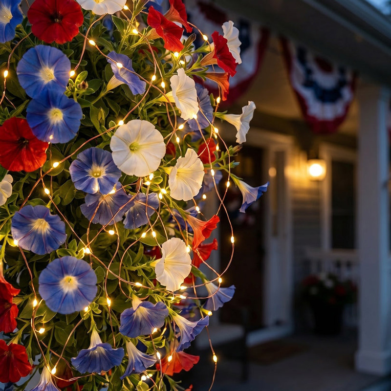 🎉patriotic Hanging Flower Baskets