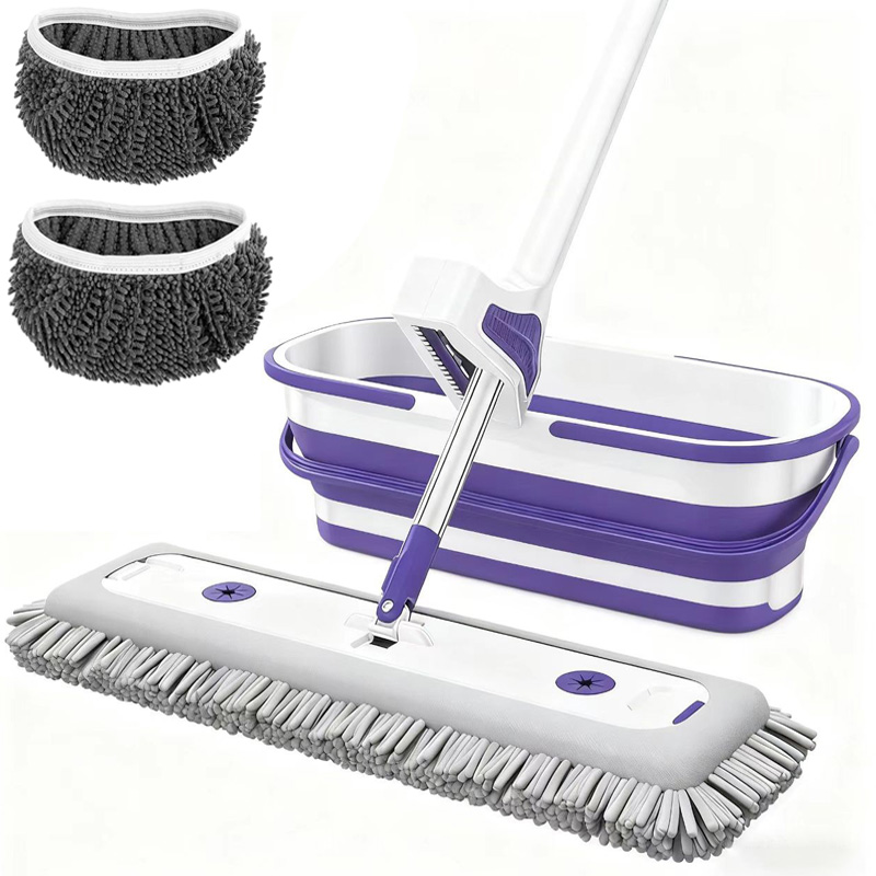 17" Reusable Chenille Mop For Home Use - Suitable For Floor And Wall Cleaning