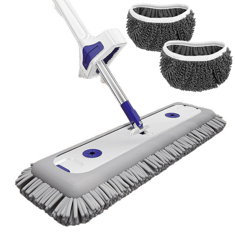 17" Reusable Chenille Mop For Home Use - Suitable For Floor And Wall Cleaning