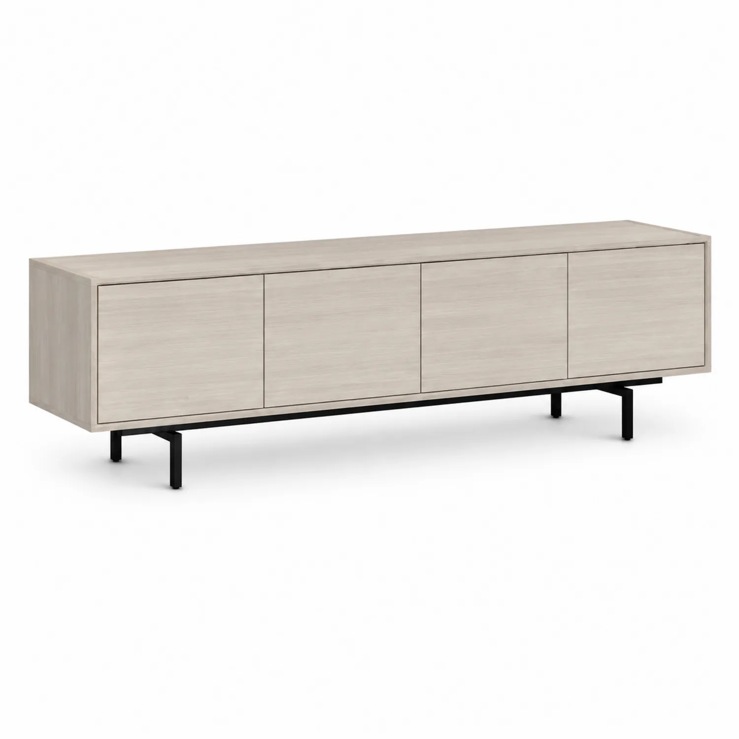 Szafka RTV z płyty laminowanej z metalowymi nogami, 160x40x45 cm-Homegloweu