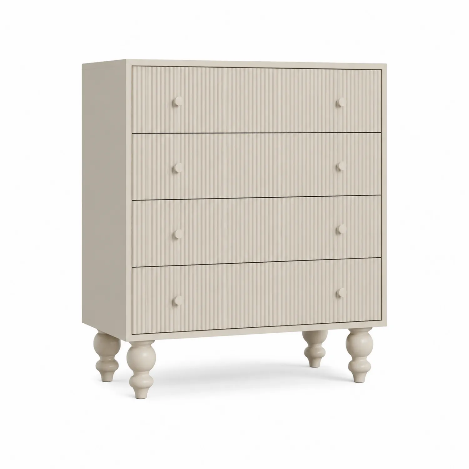 Komoda z czterema szufladami MDF w kolorze Beżowym-Homegloweu