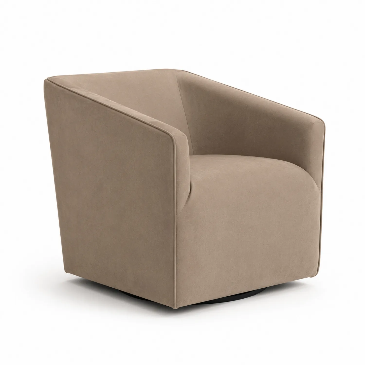 Fotel obrotowy z mikrofibry beżowy 80x75x76 cm-Homegloweu