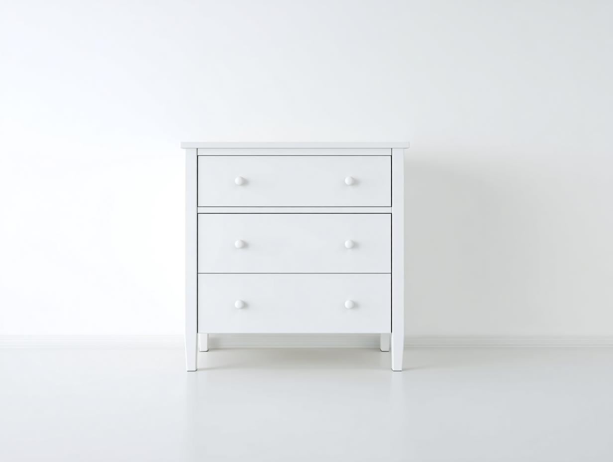 Nachttisch Holzwerkstoff mit Schubladen 50x40x60 cm - Weiß - Klassisches Design für Schlafzimmer-Oakuplab