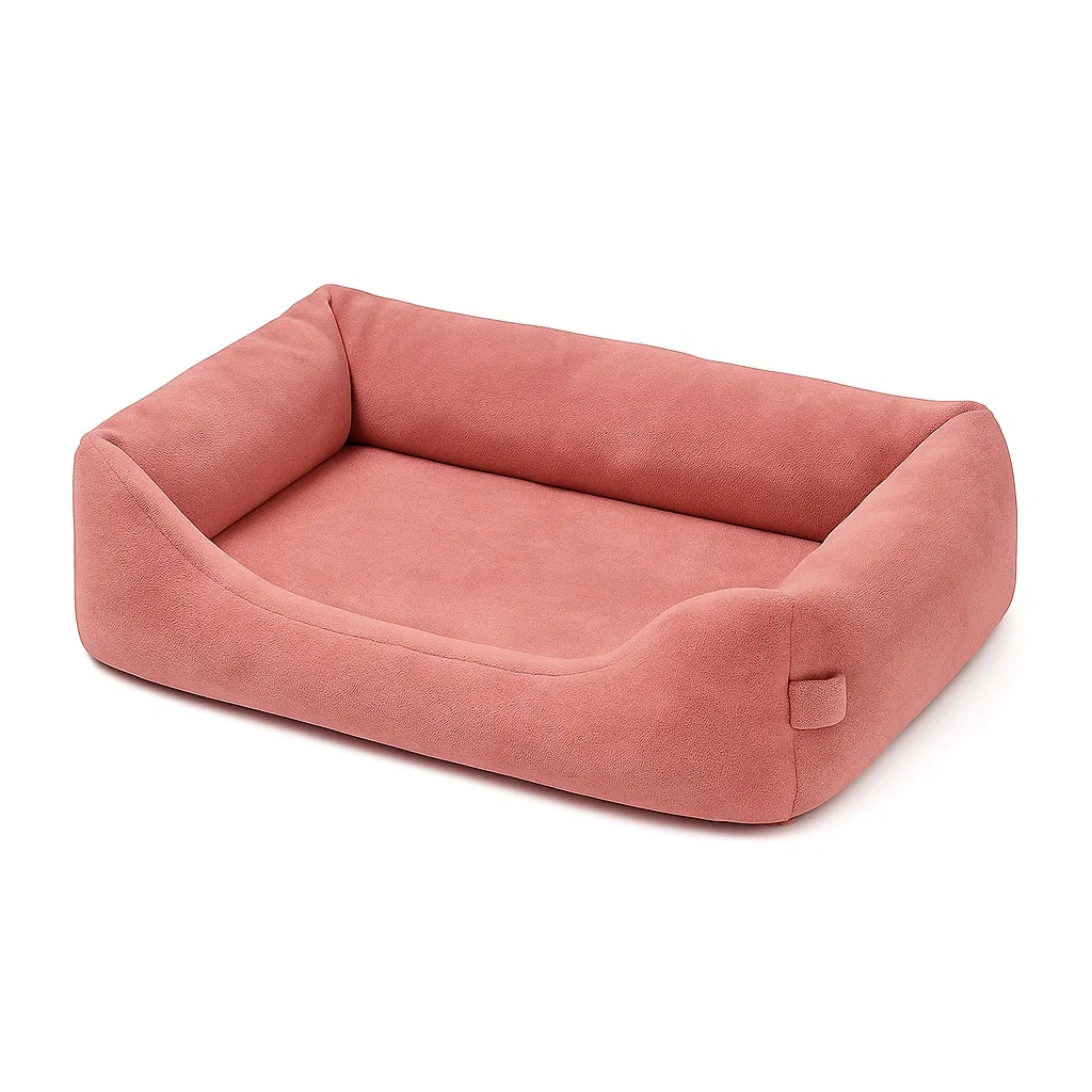 Hundebett Rechteckig Rosa Mikrofaser-decorinspiredhub
